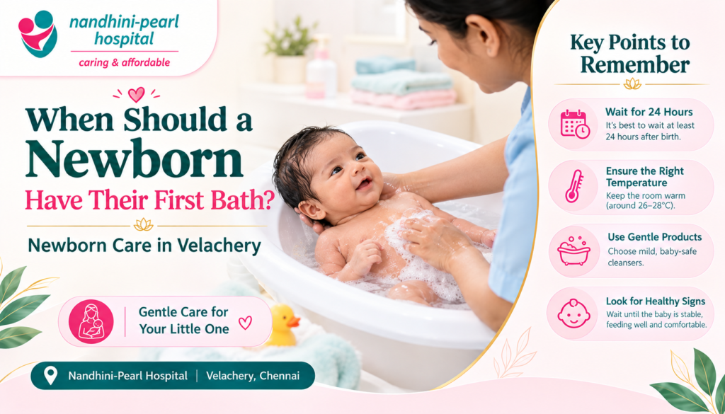 When Should a Newborn Have Their First Bath? | Newborn Care in Velachery